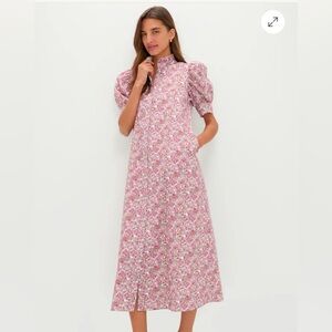 Tuckernuck HYACINTH HOUSE Pink & Sage Ditsy Floral Louisa Maxi Dress, NWT, Small